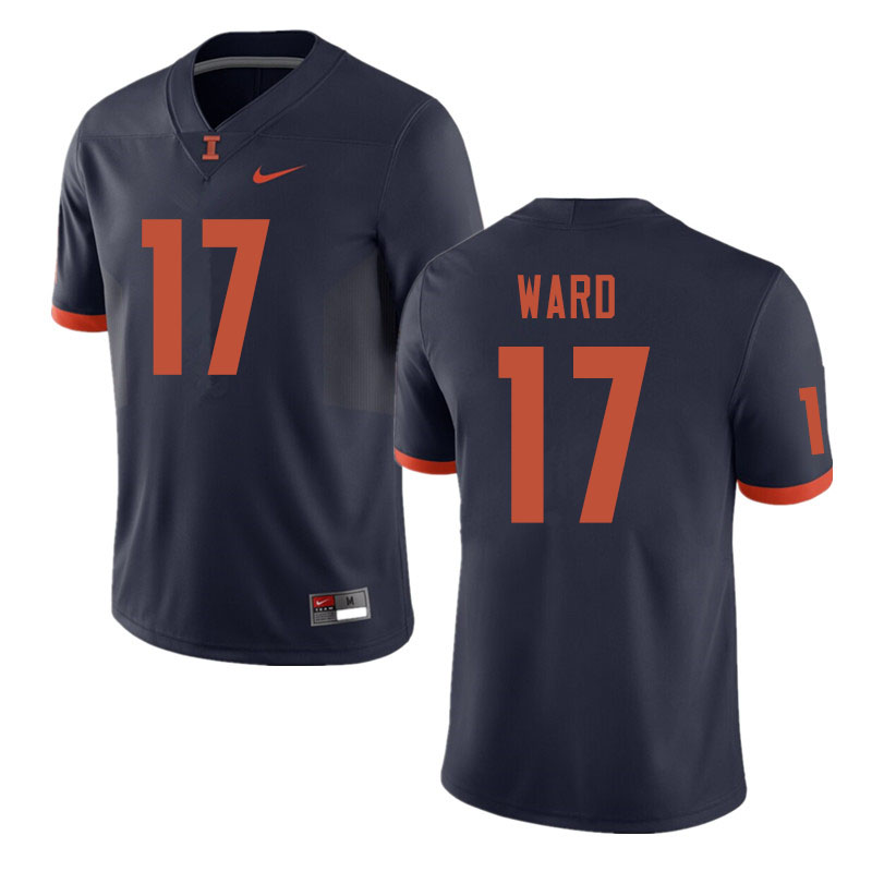 Men #17 Jihad Ward Illinois Fighting Illini College Football Jerseys Sale-Navy